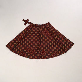 Maroon - cotton wrap around skirt 37 - handcrafted