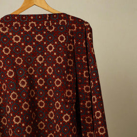 Maroon - cotton wrap around skirt 37 - handcrafted