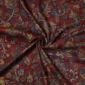 Maroon - desi tussar silk handpainted srikalahasti pen