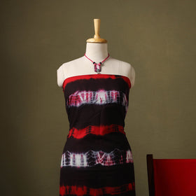 Maroon - designer! Shibori cotton unstitched dress material