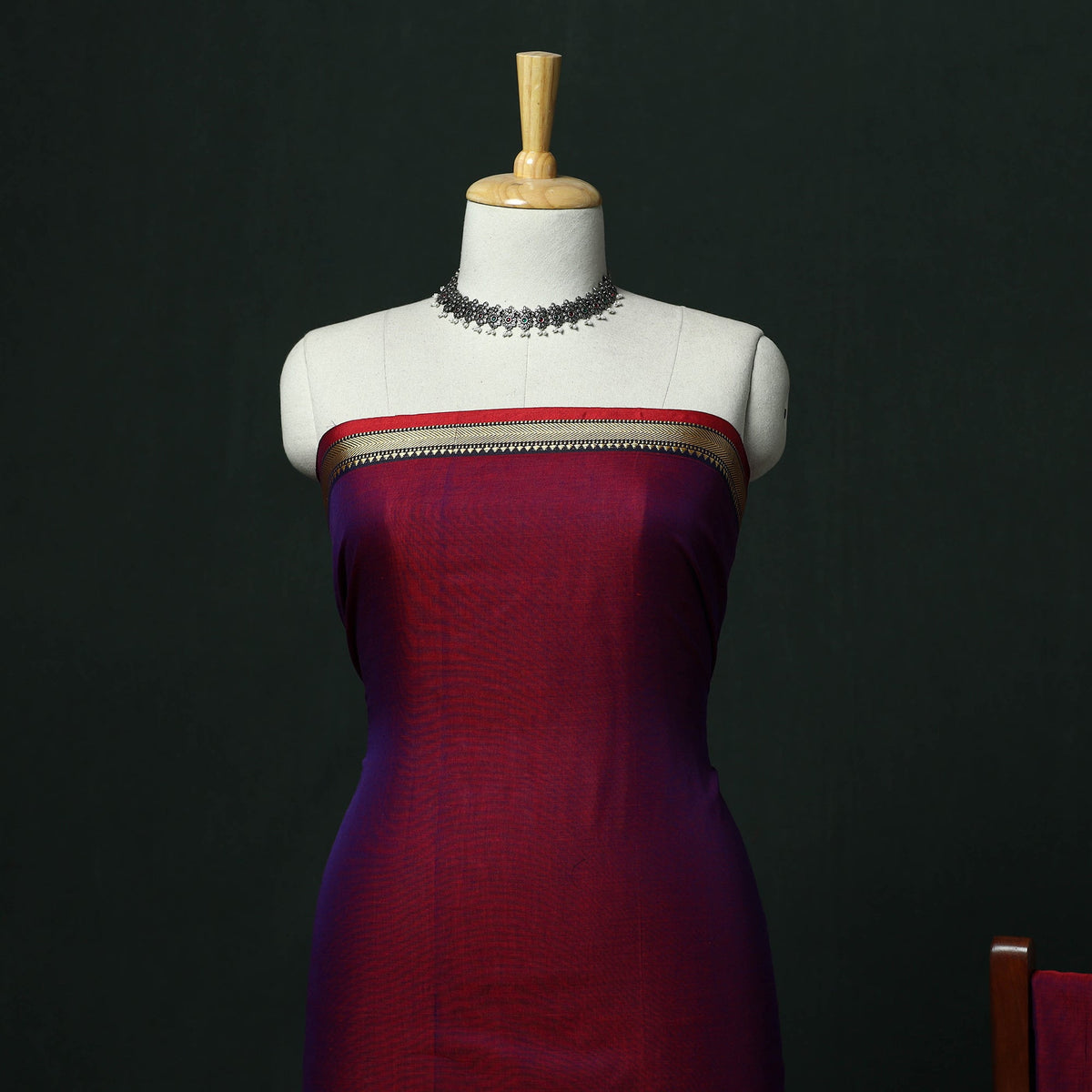 Dharwad cotton 3pc unstitched dress material with thread