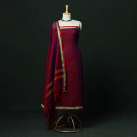 Dharwad cotton 3pc unstitched dress material with thread