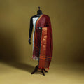 Maroon - dharwad cotton dupatta with zari border 33