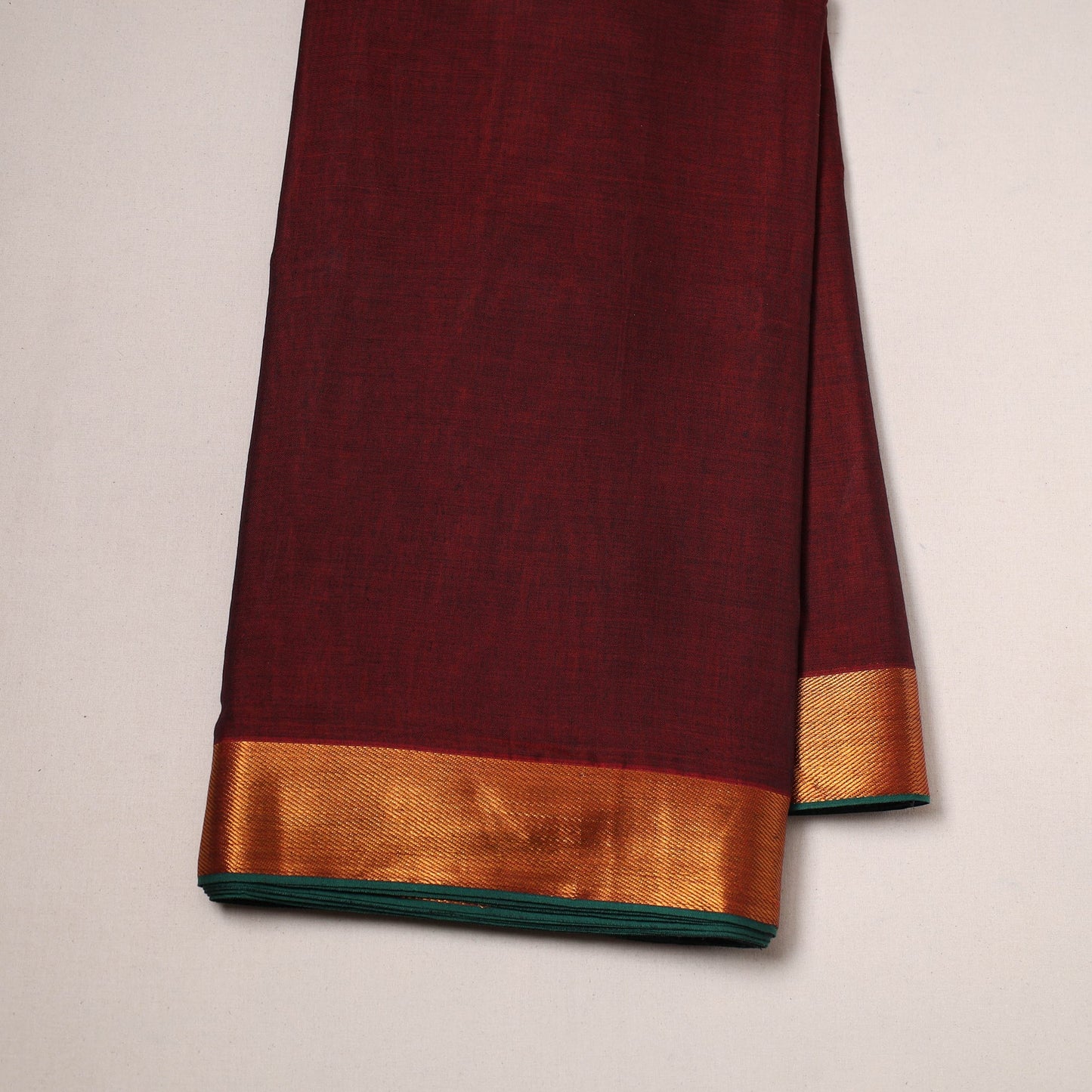 Dharwad cotton fabric with border 10 - handcrafted