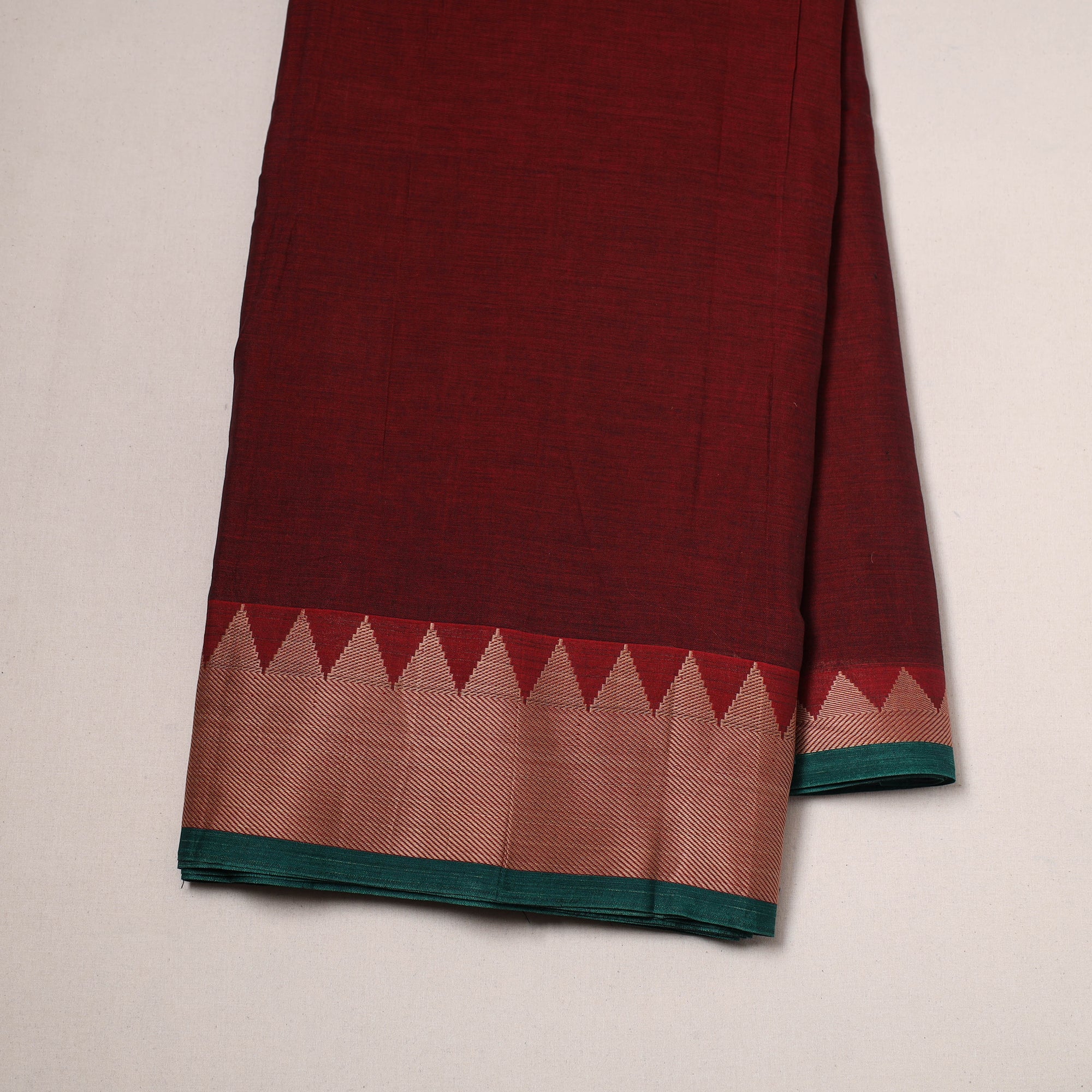 Darwan Color Maroon Dharwad Cotton Fabric with Border