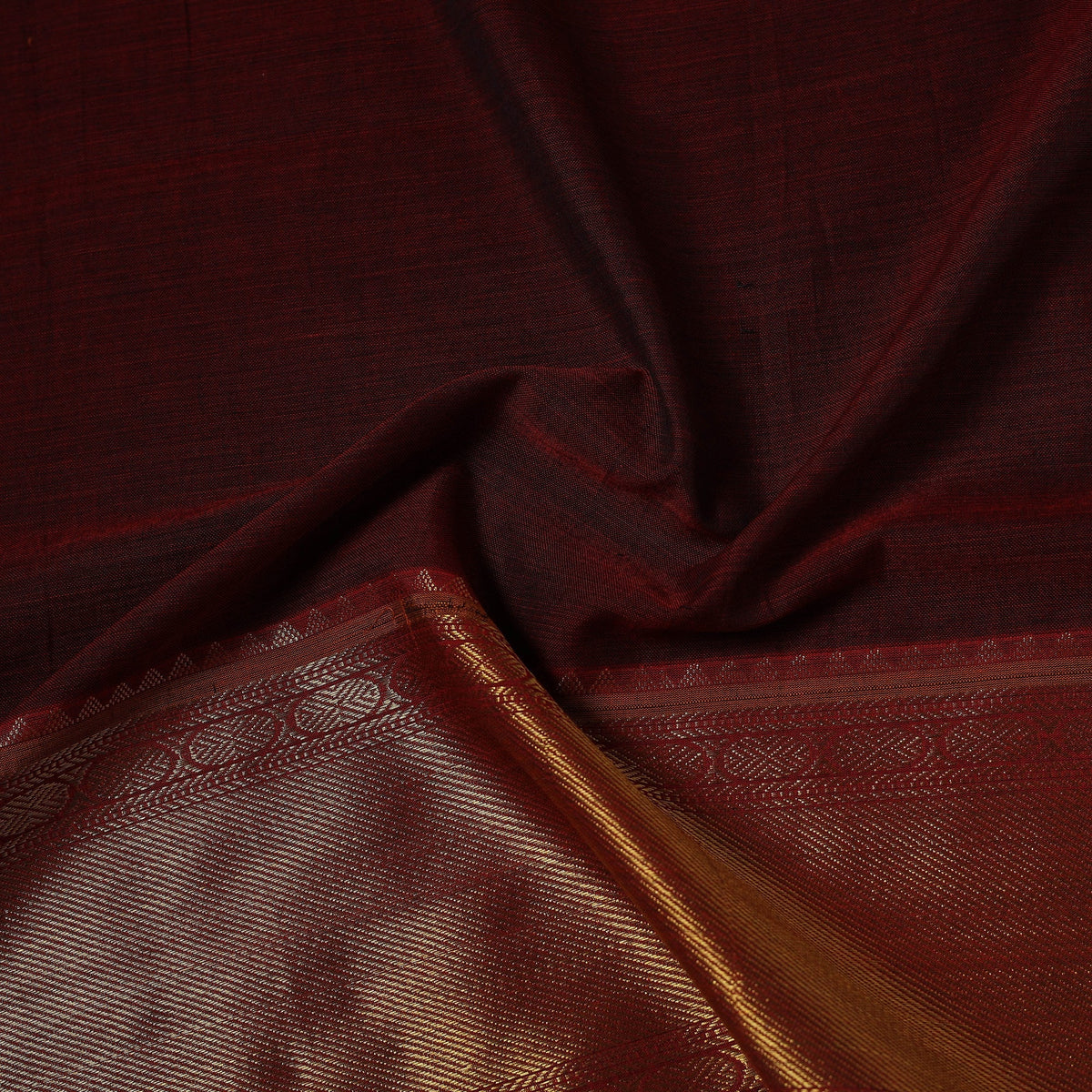 Dharwad cotton fabric with border 17 - handcrafted