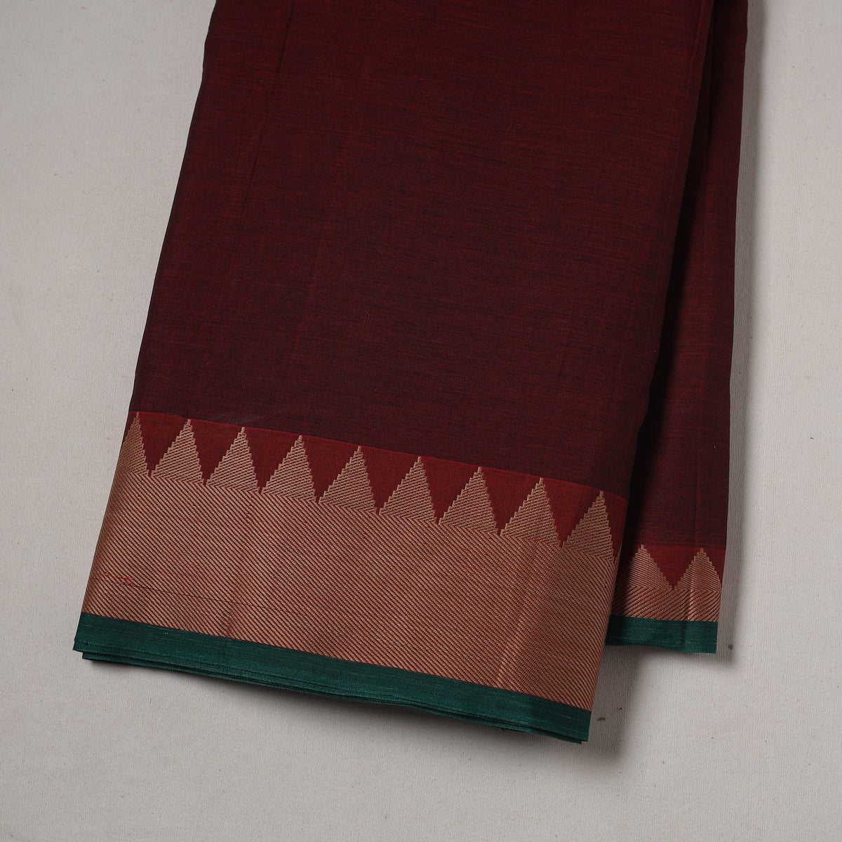 Dharwad cotton fabric with border 29 - handcrafted