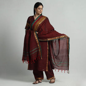 Buy Dharwad Cotton Kurta with Palazzo & Dupatta Set Online at iTokri.com
