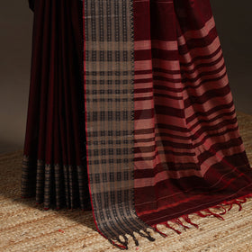 Dharwad cotton saree with border 06 - handcrafted