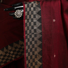 Dharwad cotton saree with border 10 - handcrafted