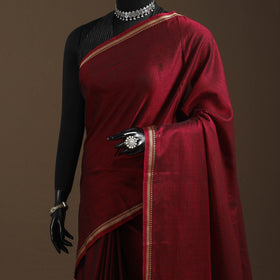 Dharwad cotton saree with border 14 - handcrafted