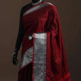 Dharwad cotton saree with border 14 - handcrafted