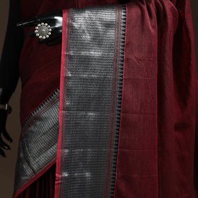 Dharwad cotton saree with border 15 - handcrafted