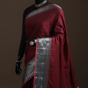 Dharwad cotton saree with border 15 - handcrafted