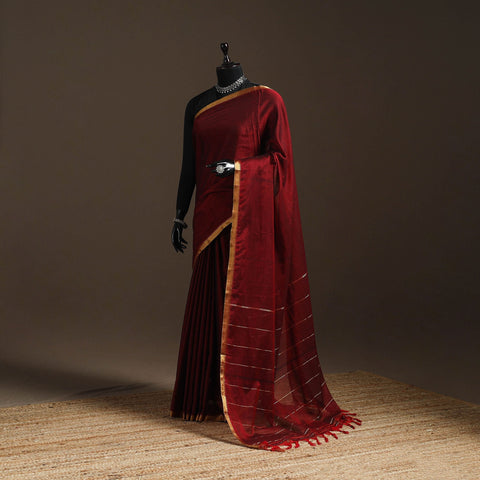 Dharwad cotton saree with border 23 - handcrafted