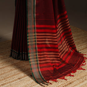 Dharwad cotton saree with border 29 - handcrafted