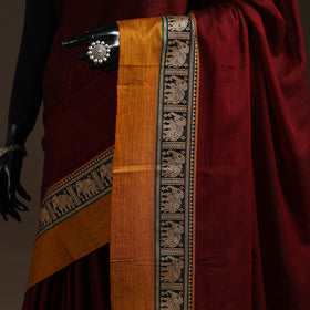 Dharwad cotton saree with border 33 - handcrafted