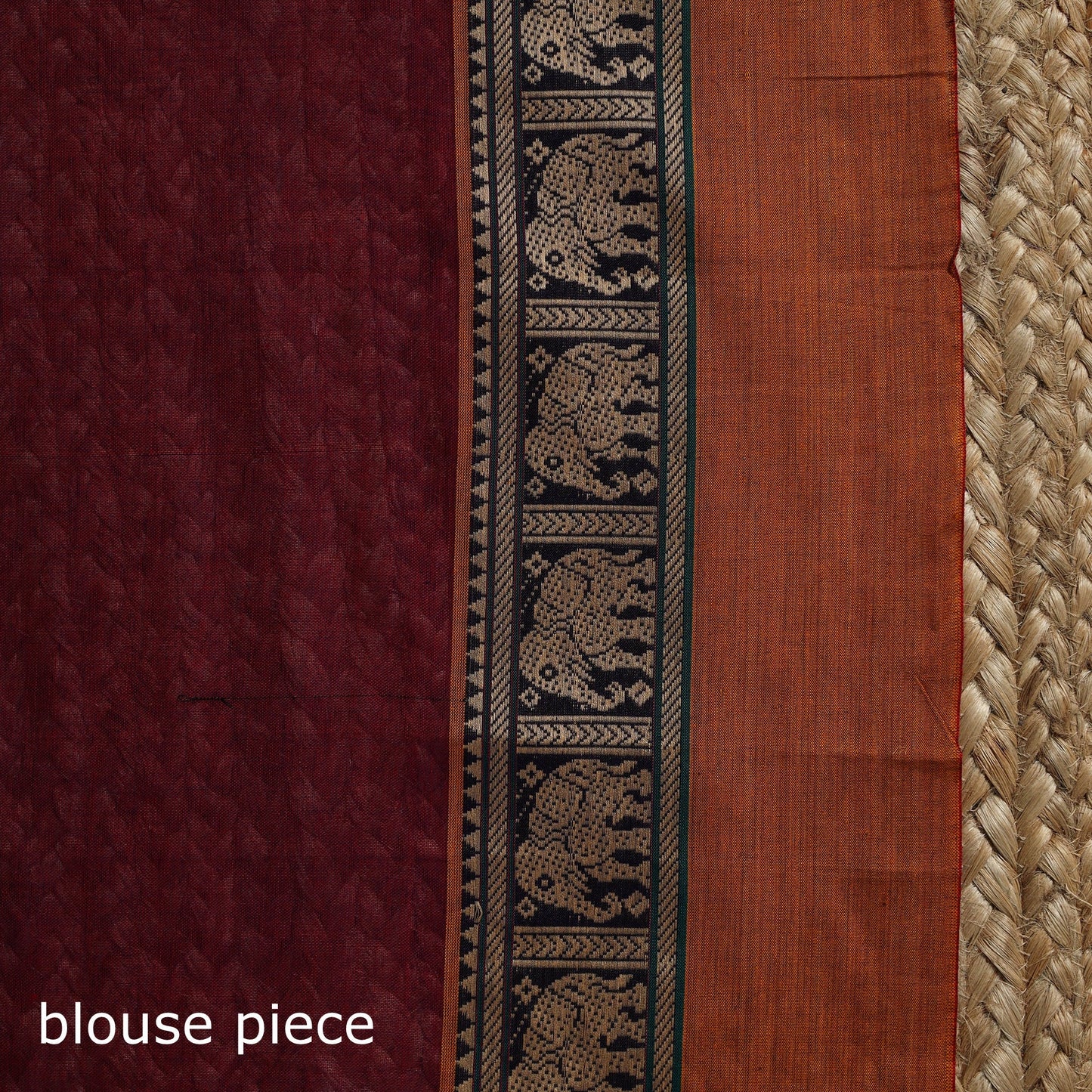Dharwad cotton saree with border 35 - handcrafted