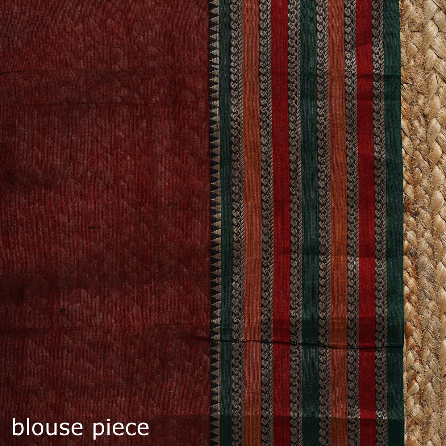 Dharwad cotton saree with border 44 - handcrafted