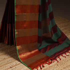 Dharwad cotton saree with border 50 - handcrafted