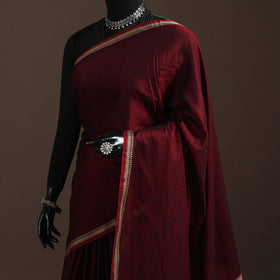 Dharwad cotton saree with border 53 - handcrafted