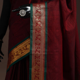 Dharwad cotton saree with border 55 - handcrafted