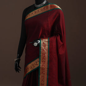 Dharwad cotton saree with border 55 - handcrafted