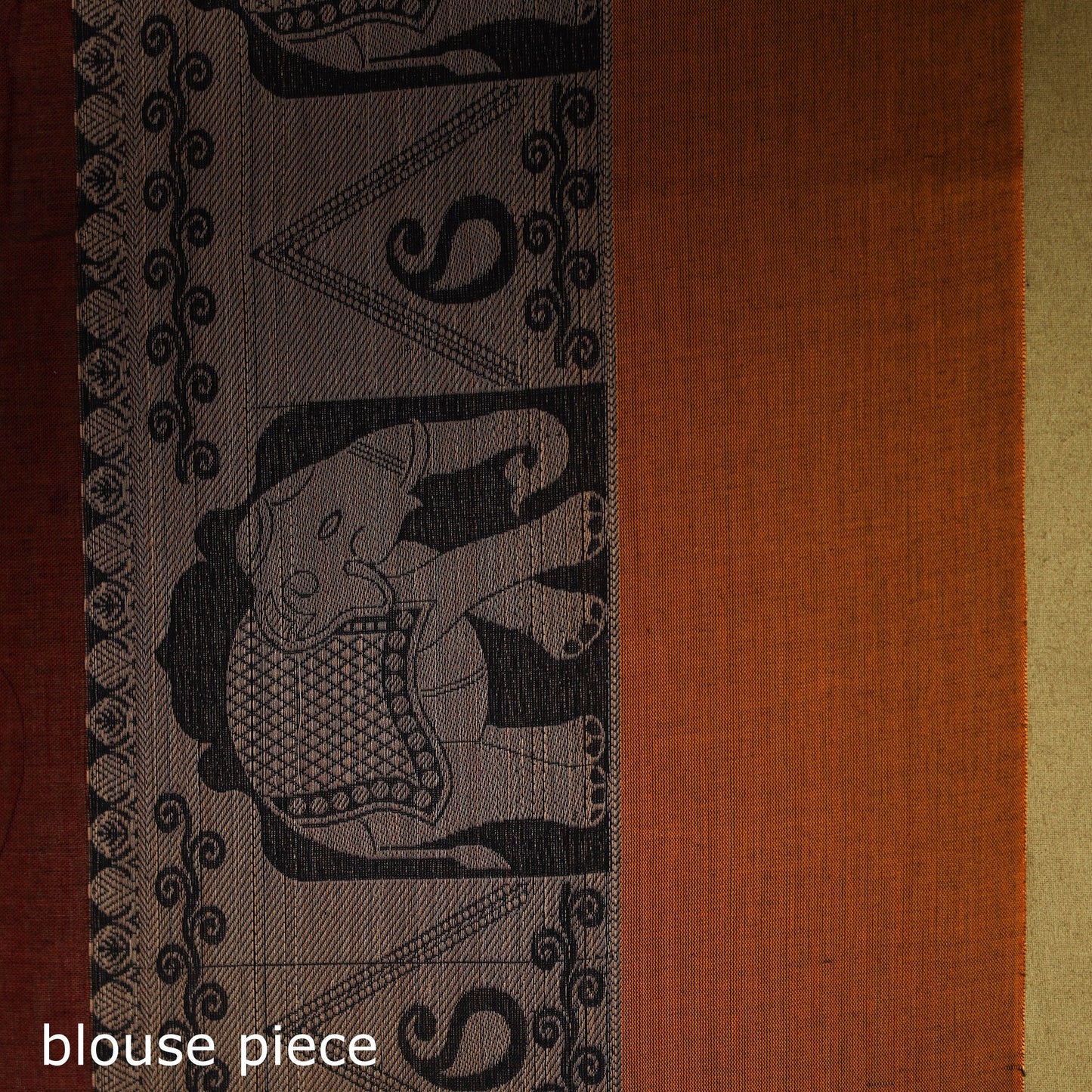 Maroon - dharwad cotton saree with border 65 - handcrafted