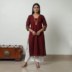 Dharwad Mercerised Cotton Kurta | Straight & Elegant for Women