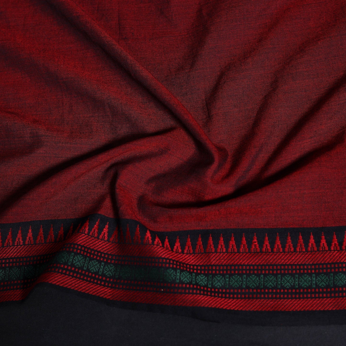 Dharwad weave cotton blouse piece 01 - handcrafted