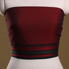 Dharwad weave cotton blouse piece 01 - handcrafted