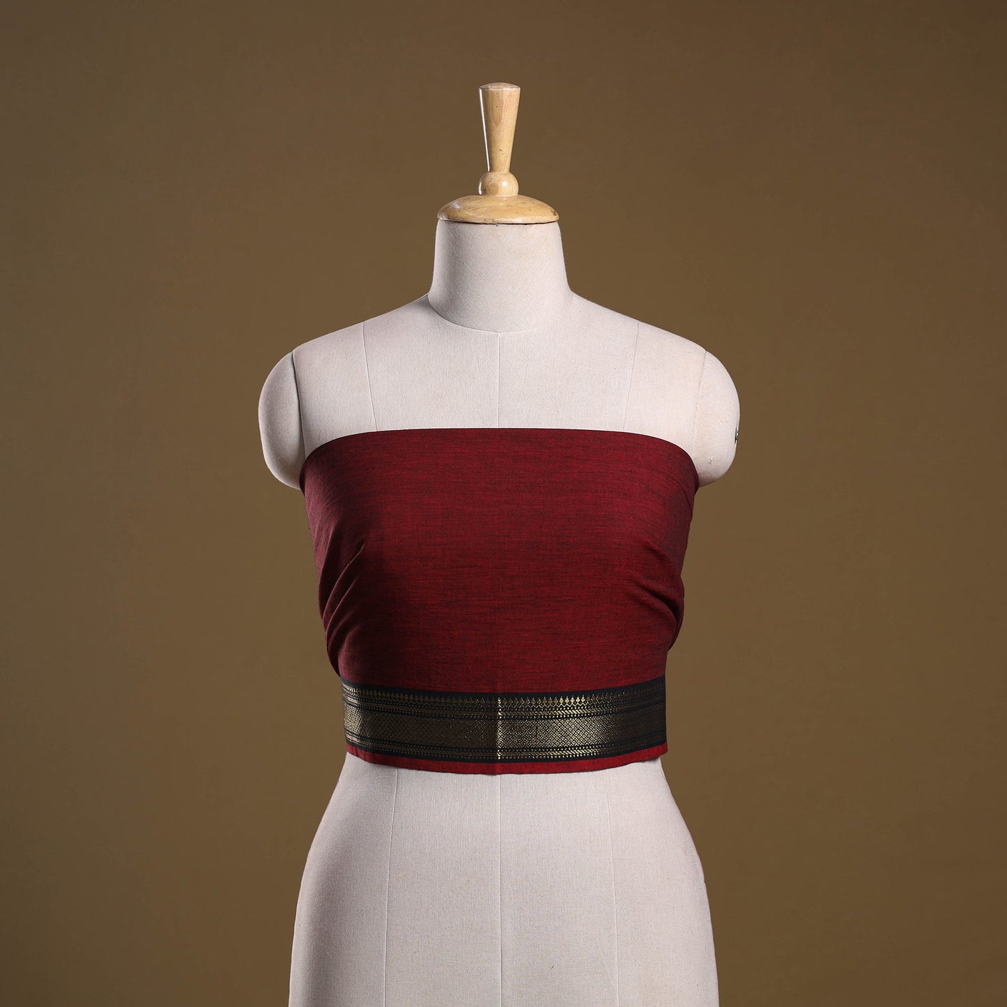 Dharwad weave cotton blouse piece 02 - handcrafted