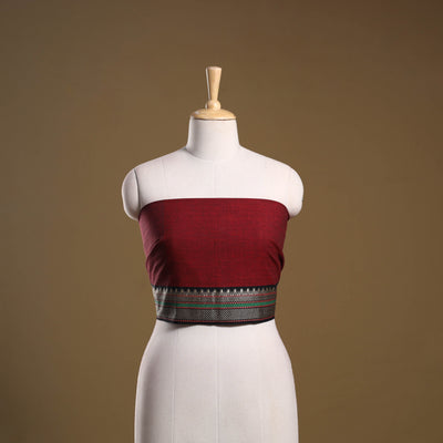 Dharwad weave cotton blouse piece 05 - handcrafted