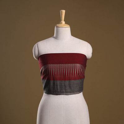 Dharwad weave cotton blouse piece 07 - handcrafted