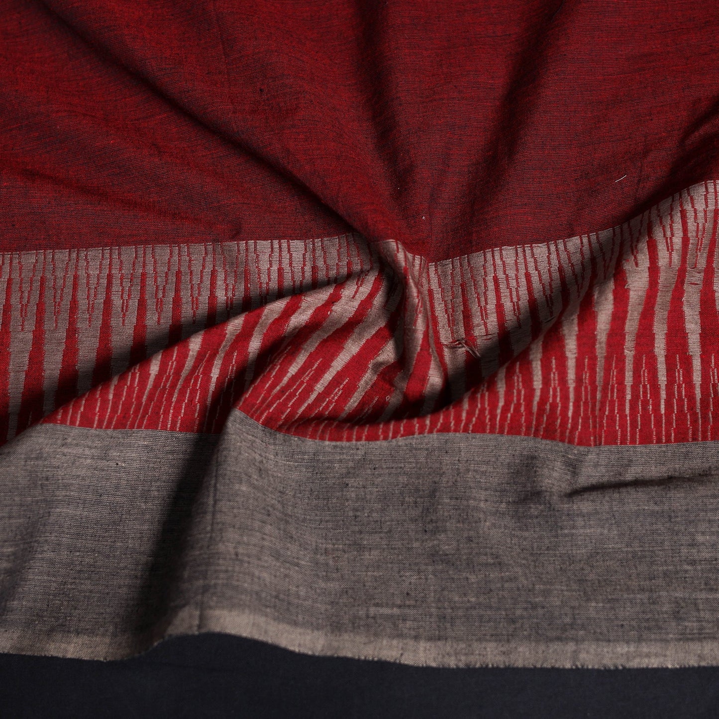 Dharwad weave cotton blouse piece 07 - handcrafted