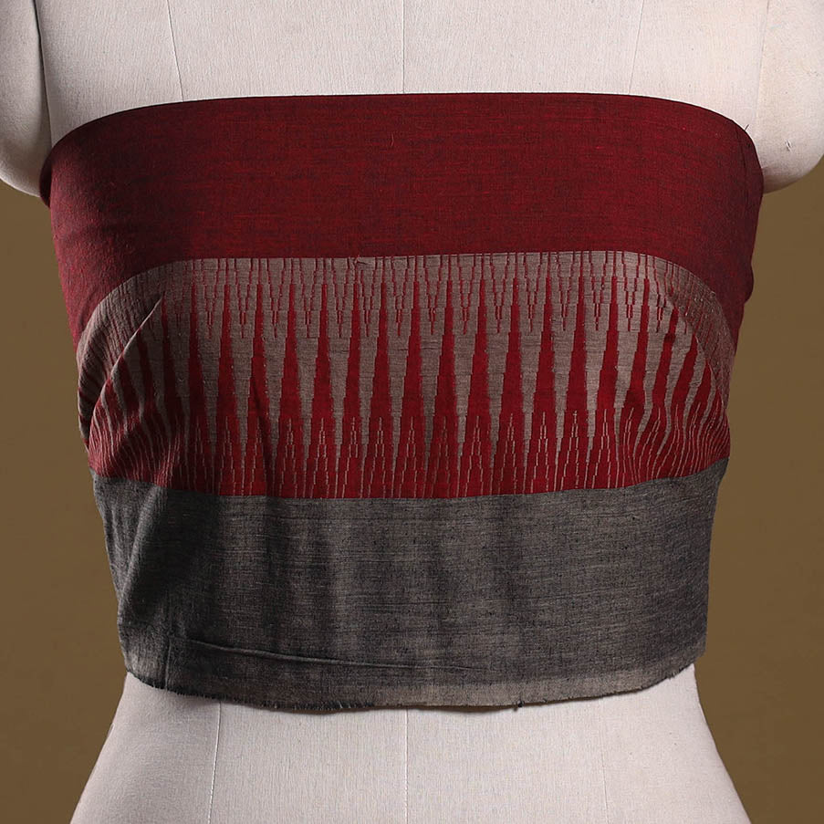 Dharwad weave cotton blouse piece 07 - handcrafted