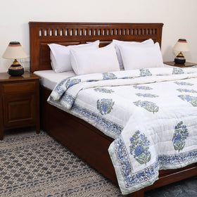  Double - Reversible Sanganeri Block Print Cotton Quilt