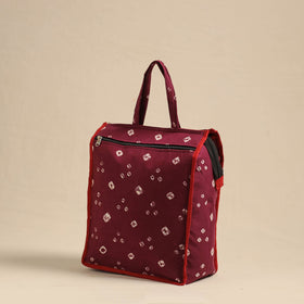  Maroon Eco-Friendly Handmade Cotton Handbag for Women