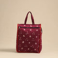  Maroon Eco-Friendly Handmade Cotton Handbag for Women