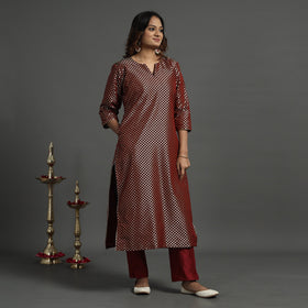  Elegant Banarasi Brocade Silk Kurta with Pant Set 