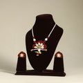 Buy Maroon Fabart Jute & Shell Work Necklace Set