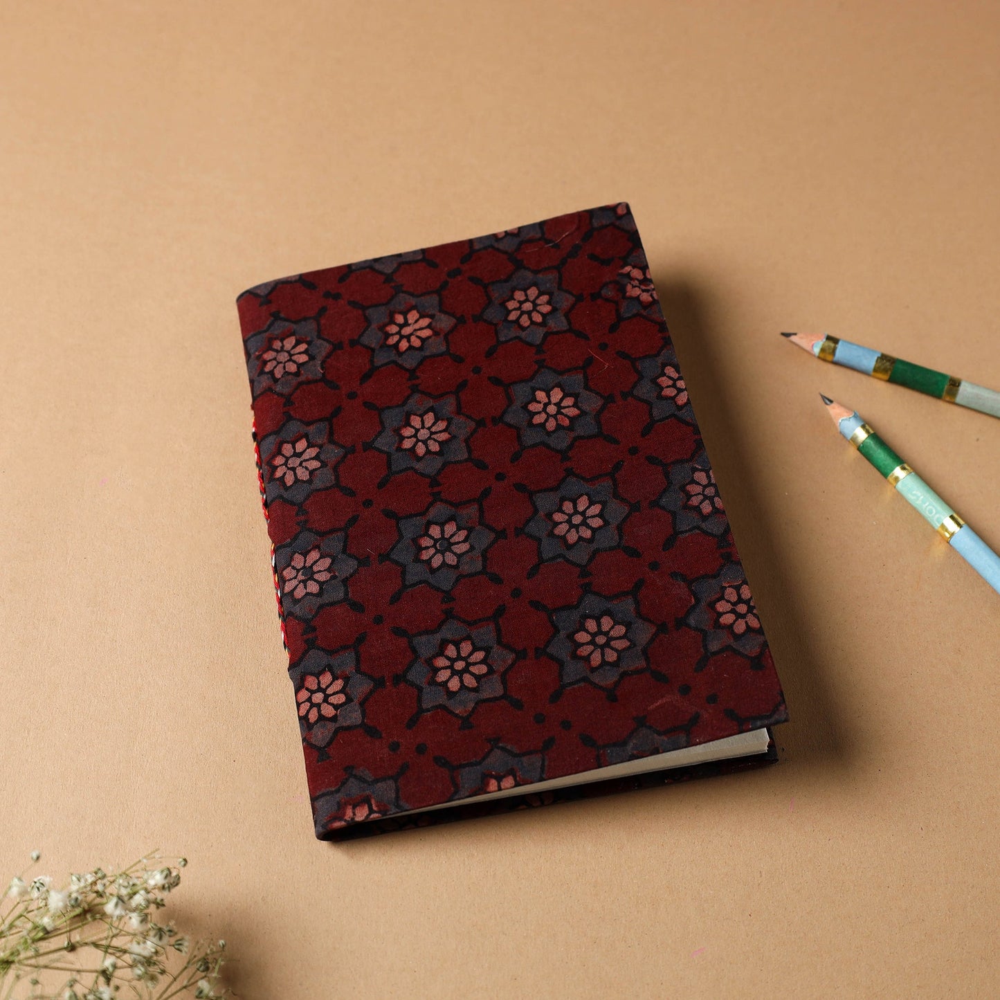 Ajrakh Fabric Cover Handmade Paper Notebook