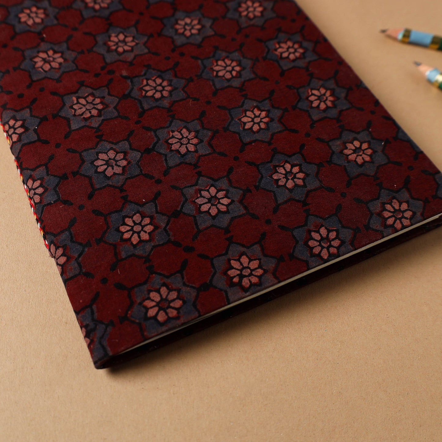 Ajrakh Fabric Cover Handmade Paper Notebook