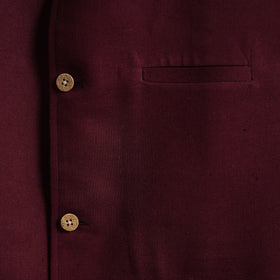 Flex cotton men plain nehru jacket 04 - handcrafted