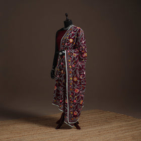 Georgette hand embroidered phulkari dupatta 17 - handcrafted