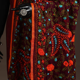 Georgette hand embroidered phulkari dupatta 24 - handcrafted