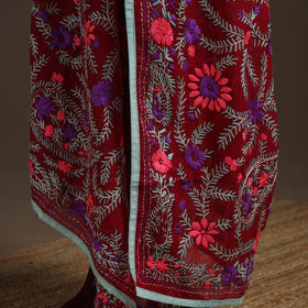 Georgette hand embroidered phulkari dupatta 30 - handcrafted