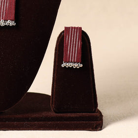 Maroon German Silver Fabart Necklace Set