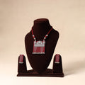 Maroon German Silver Fabart Necklace Set