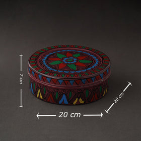  Godna Madhubani Handpainted Stainless Steel Casserole